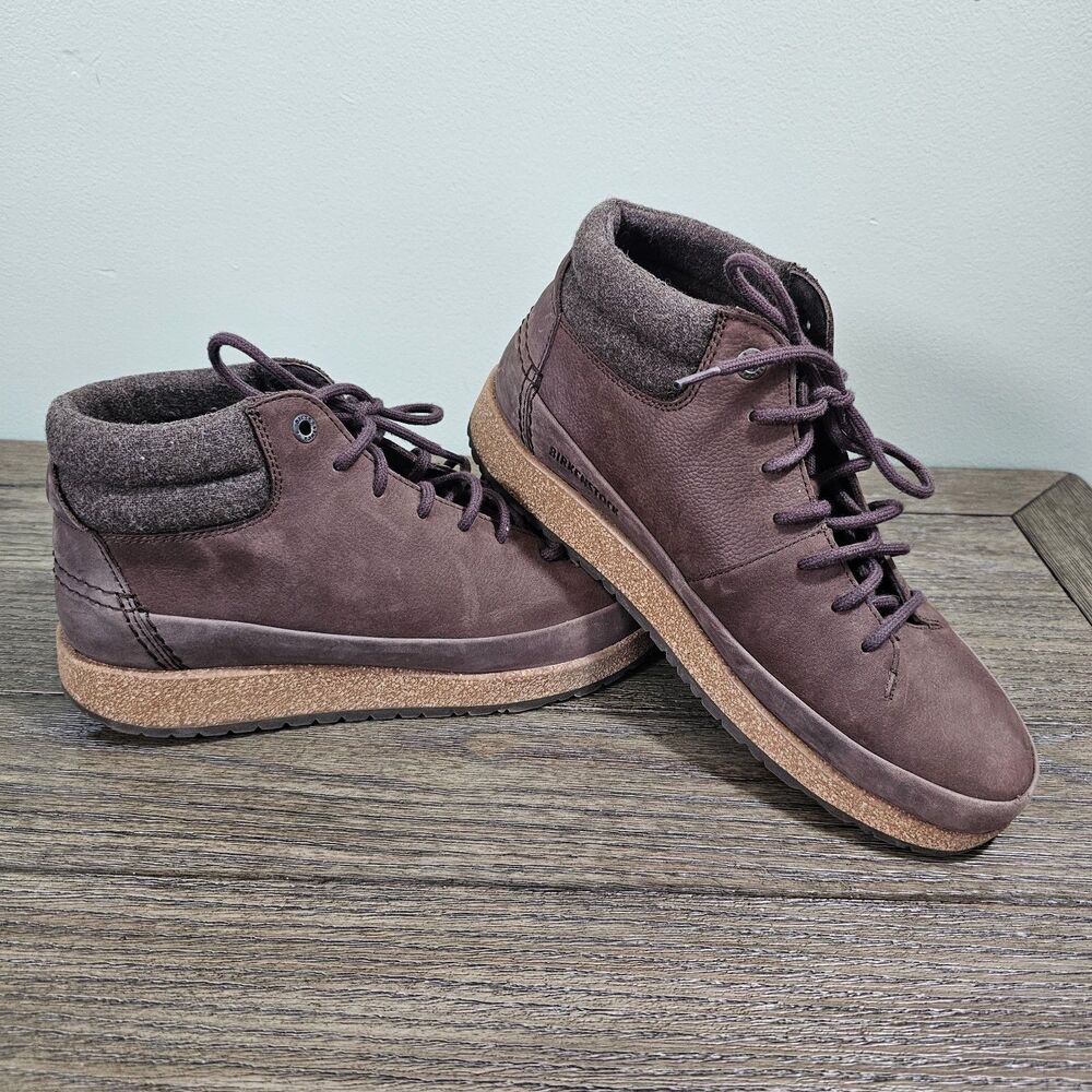 Birkenstock Honnef High Leather Boots Oiled Nubuck, Roast Brown,‎ M7/W9 EU40
